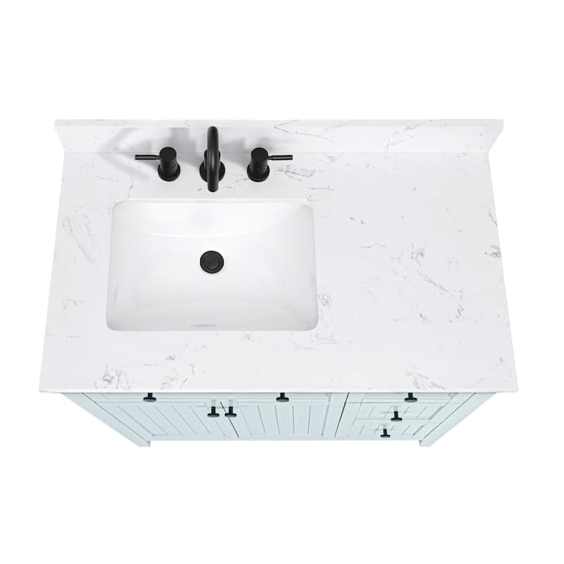 Avanity LAYLA-VS37-E Layla 36" Free Standing Single Basin Vanity Set - Ice Blue