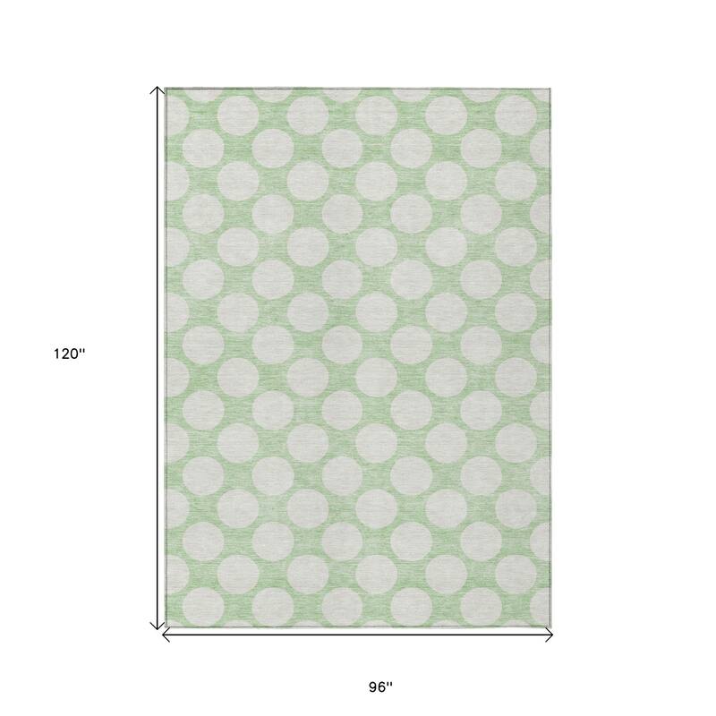 HomeRoots Polka Dot Transitional Rectangle Outdoor Rug