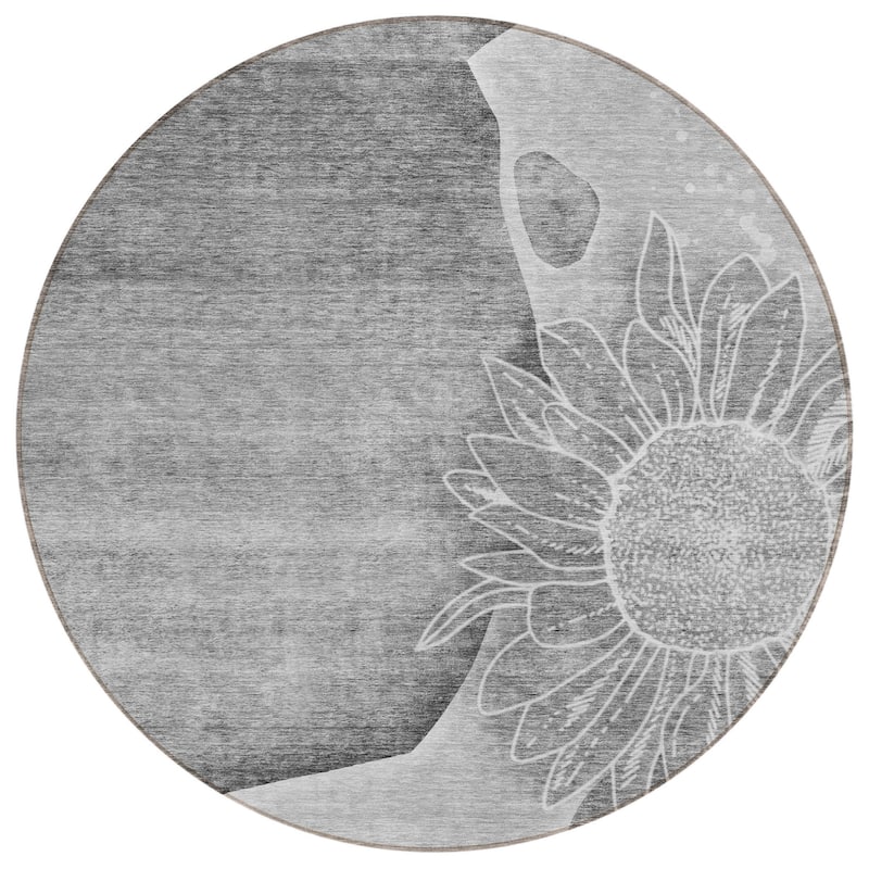 HomeRoots Floral Transitional Rectangle Outdoor Rug