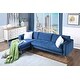 preview thumbnail 12 of 28, Nestfair L-Shape Upholstered Sectional Sofa with Two Pillows Blue