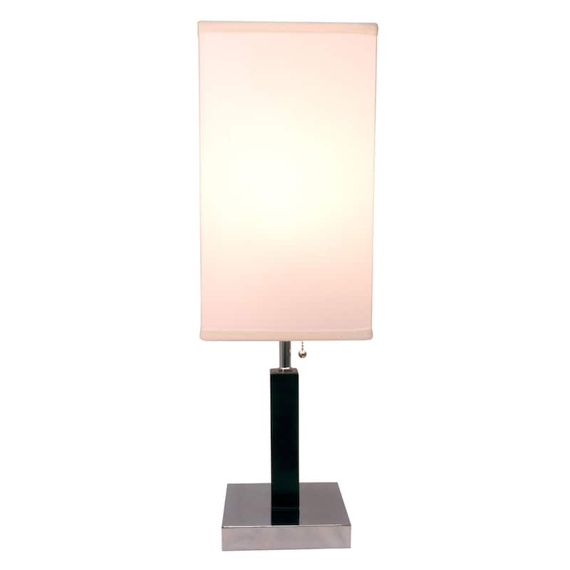 26"H BROWN SQUARE WOODEN TABLE Lamp (1PC/CTN) (0.92/5.55) - Cherry