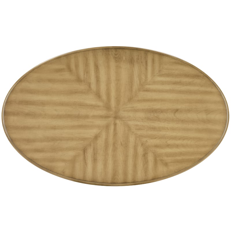 42'' oval wood coffee table for Living Room