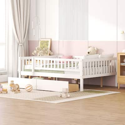 Daybed Wood Bed with Two Drawers