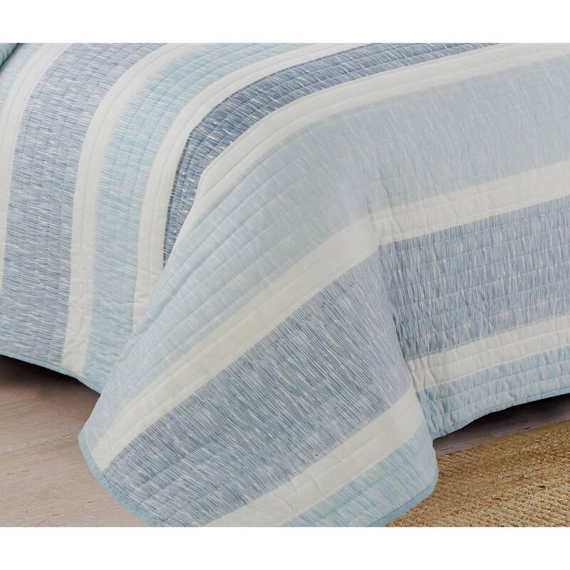 Estate Collection Delray Striped Quilt Set