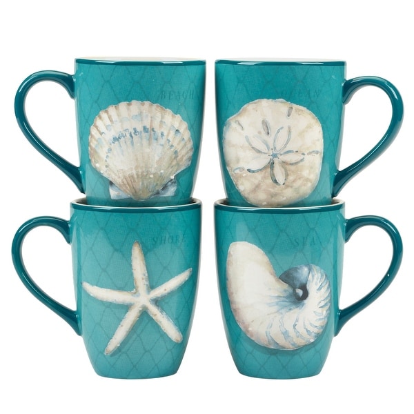 Certified International Ocean View Set of 4 Mugs - Bed Bath