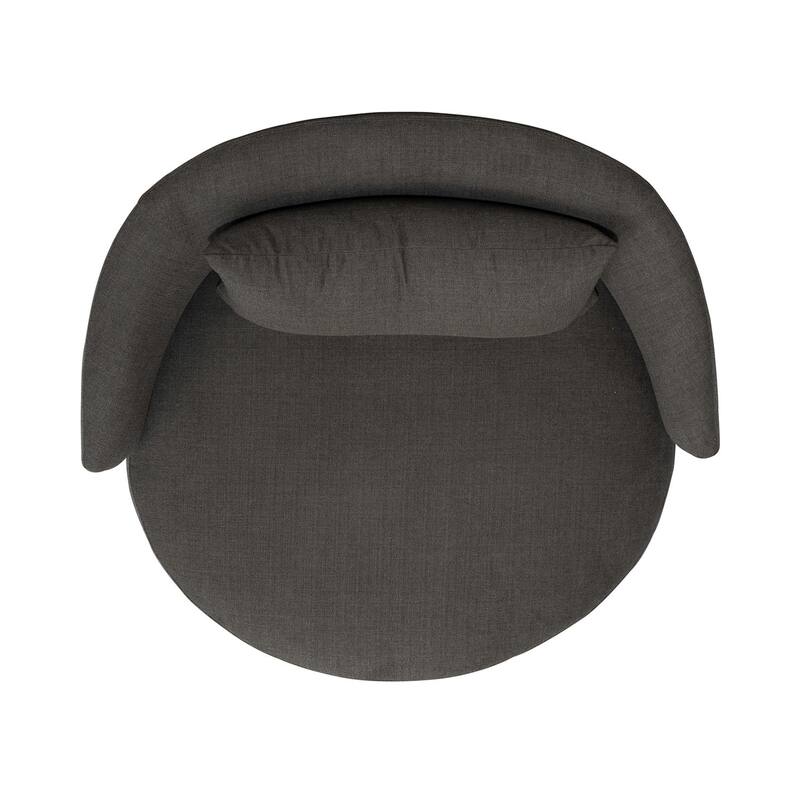 Haley Upholstered Swivel Cuddler Chair - Width 47" x Depth 44" x Height 31"