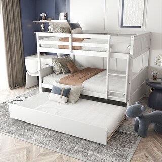 Full Over Full Bunk Bed with Twin Size Trundle - Bed Bath & Beyond ...