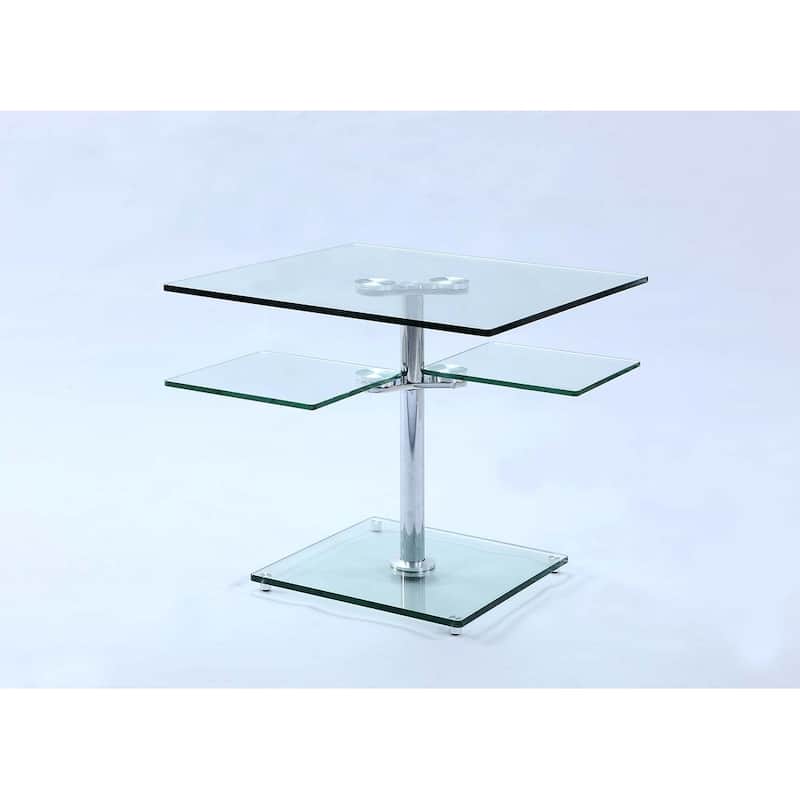 Somette Multi-Top Glass Lamp Table