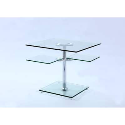 Somette Multi-Top Glass Lamp Table