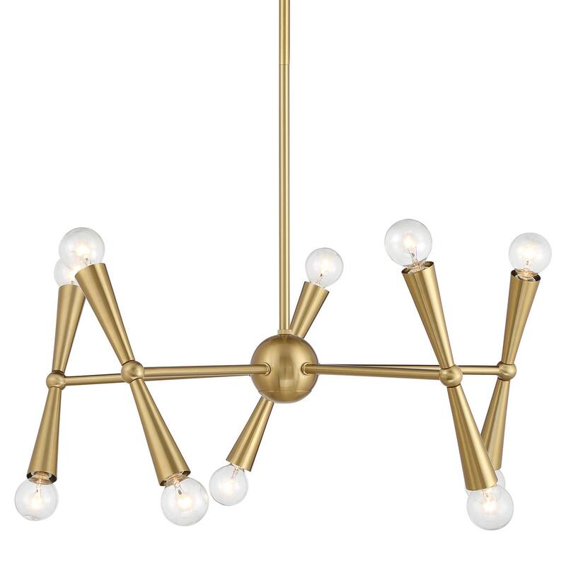 Bellevue SHCH39739 10 Light 24" Wide Sputnik Chandelier - Natural Brass