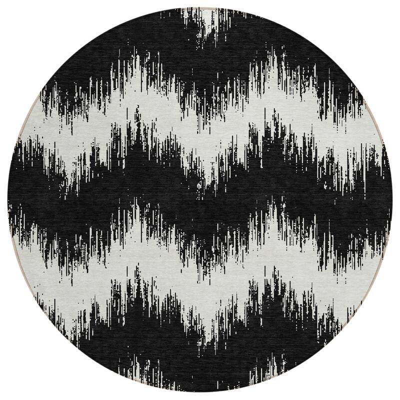 HomeRoots Chevron Transitional Rectangle Outdoor Rug
