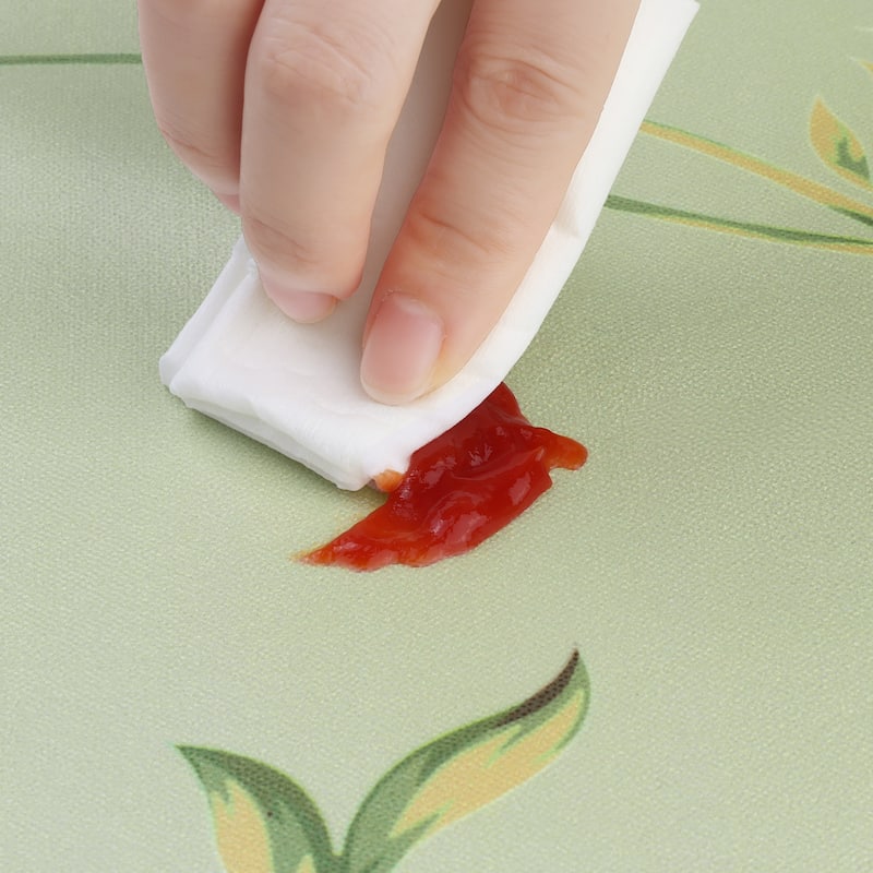 Rectangle Vinyl Tablecloth, Waterproof, Oil Spill Proof, Wrinkle-Resistant Washable Table Cover - Green - 55x79 Inch