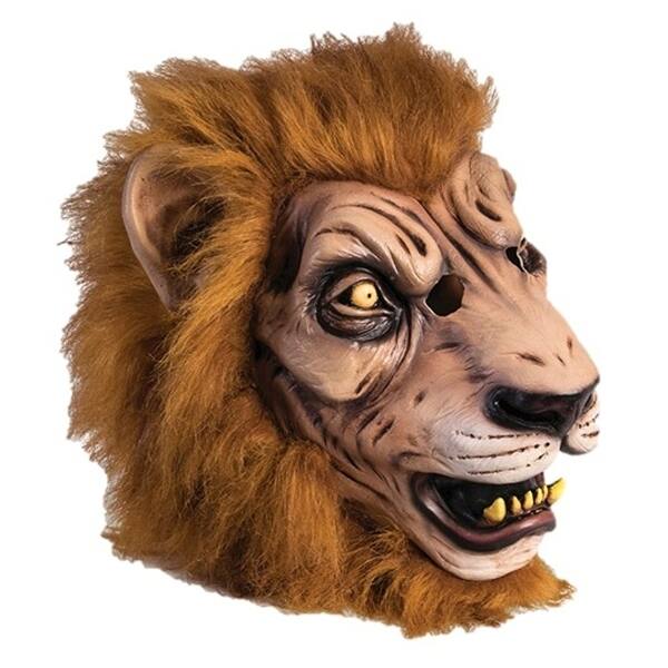 Shop Snarling Lion Adult Overhead Costume Mask Brown Overstock 21171923
