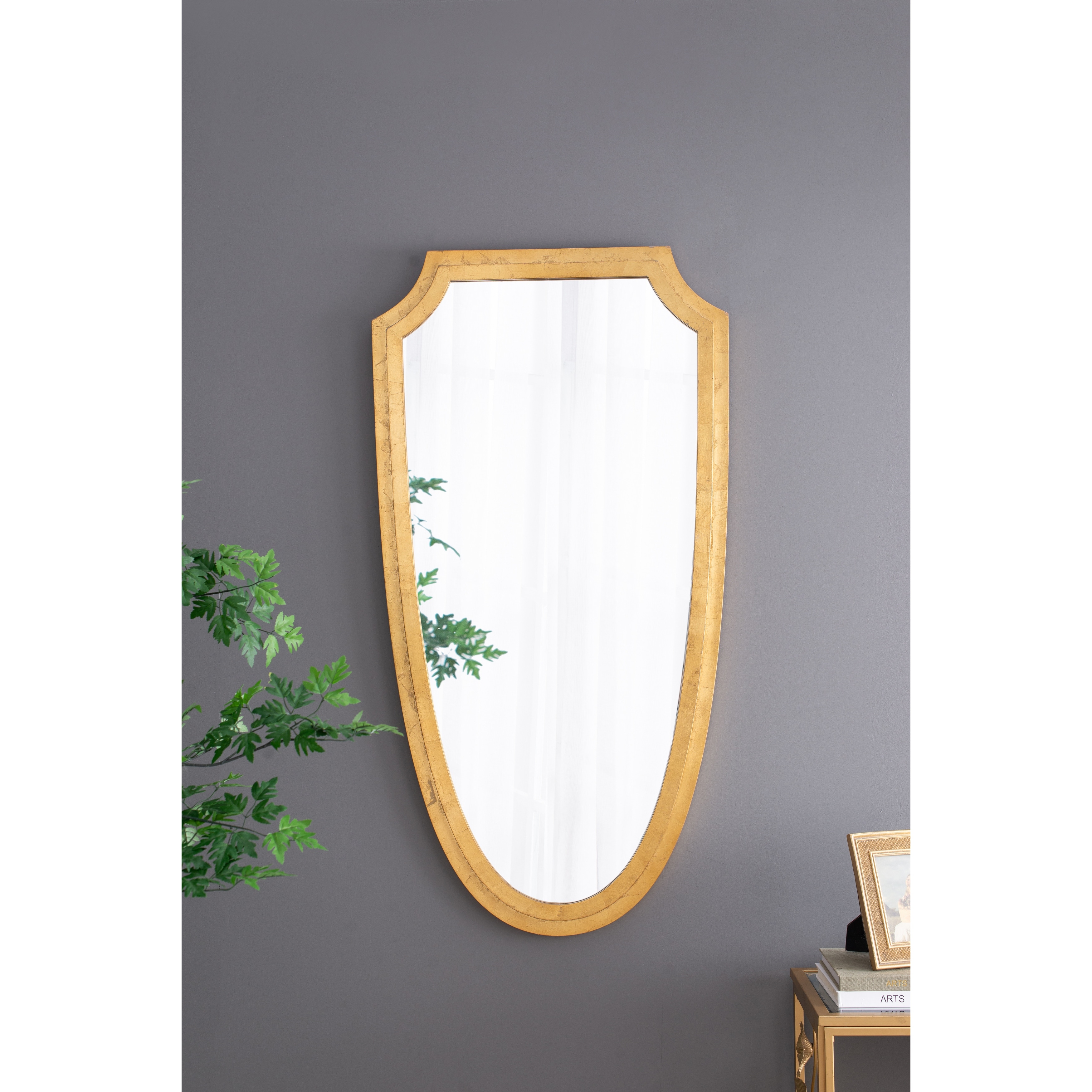 24x46" Wall Mirror with Gold Frame Contemporary Home Decor