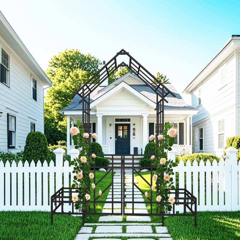 Adjustable Metal Arch Trellis for Climbing Garden Plants