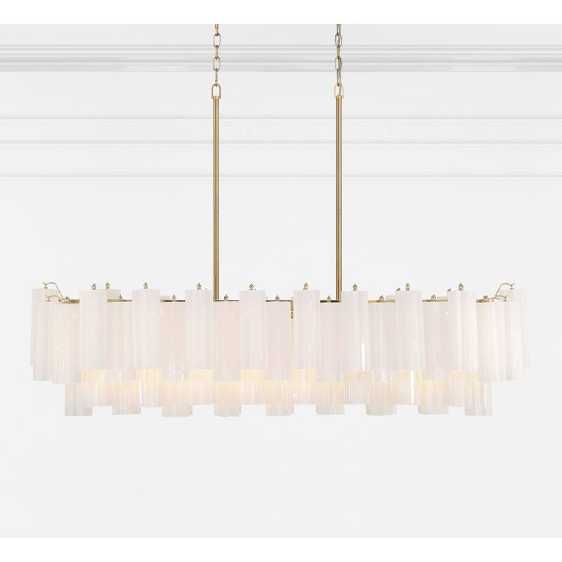 Crystorama Lighting Group ADD-317-WH Addis 14 Light 52" Wide Crystal