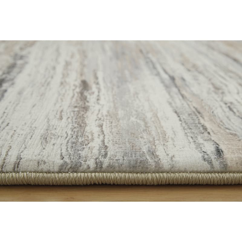 Signature Design by Ashley Nace Gray/Brown/White Memory Foam Area Rug