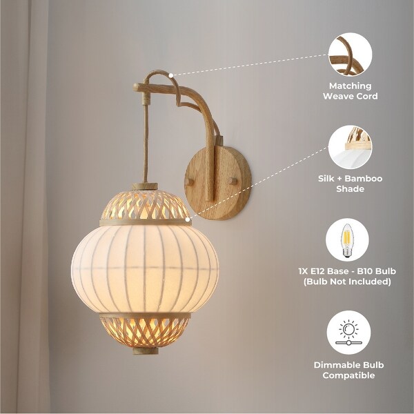 Natural wood wall sconce discount