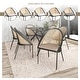 preview thumbnail 27 of 54, Urbane Modern Stylish Dining Chair with Vinyl Fabric Seat and Wicker Back for Dining Room & Kitchen, Set of 4
