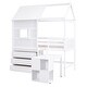 preview thumbnail 8 of 14, Twin Size House Loft Bed with Pullable Desk and Storage Drawers
