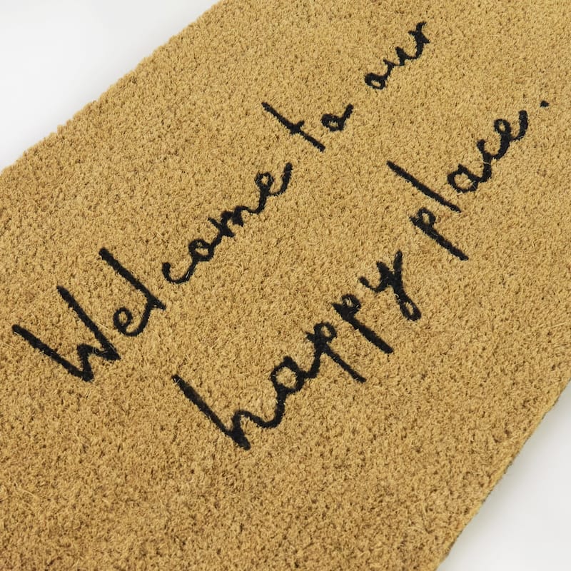 Happy Place Welcome 18" x 30" Doormat - 18" x 30"
