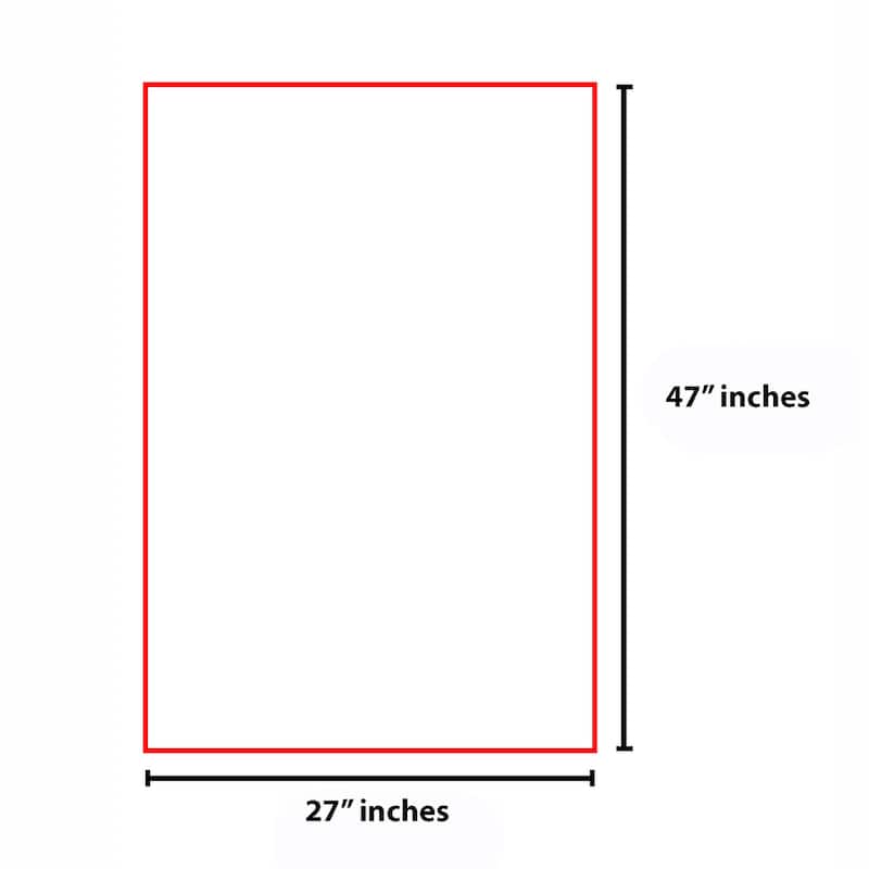 27"x47" - Red Soft Cozy Plush Chenille Bath Mat Bathroom Rug