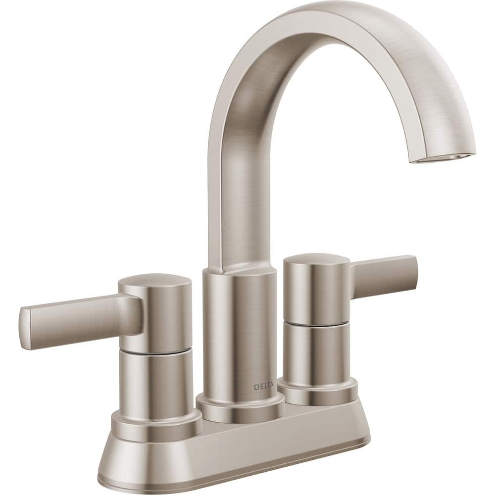 Delta 25855LF Albion 1.2 GPM Centerset Bathroom Faucet with Push