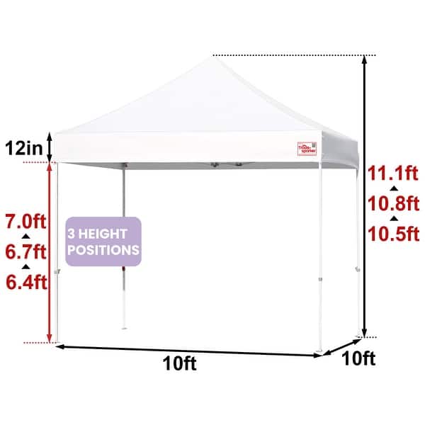 dimension image slide 22 of 34, Tradesparker ez Pop-Up Canopy Tent Commercial Instant Shade