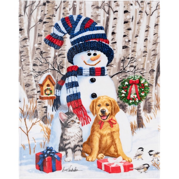Throw Christmas Snowman & Friends. Opens flyout.
