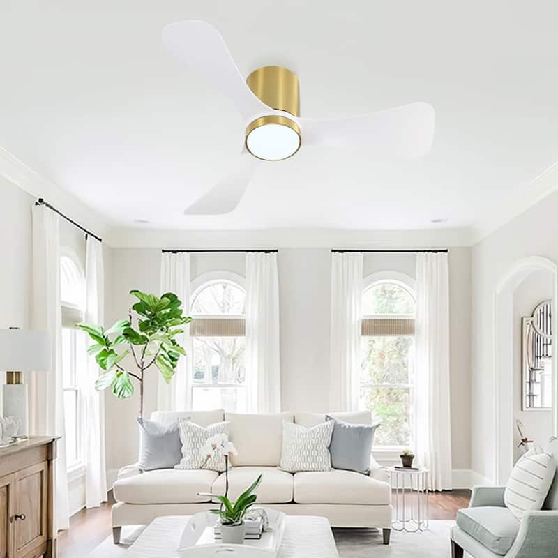 MLiAN 42 inch 3 ABS Blades Smart LED Ceiling Fan with Remote...