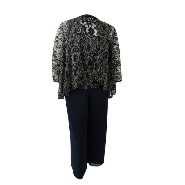 plus size lace pantsuit