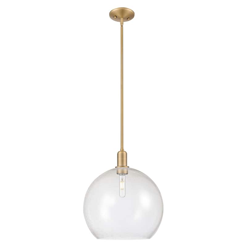 Innovations Lighting Endless Possibilities Arcadia - Athens - 1 Light 14" Stem Hung Mini Pendant - Brushed Brass/Seedy