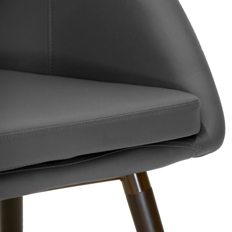 Carson Carrington Akrehamn 2-piece Grey Faux Leather Arm Chair Set