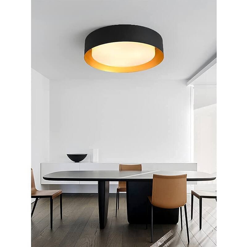 Modern Minimalist Round Drum Flush Mount Ceiling Lights