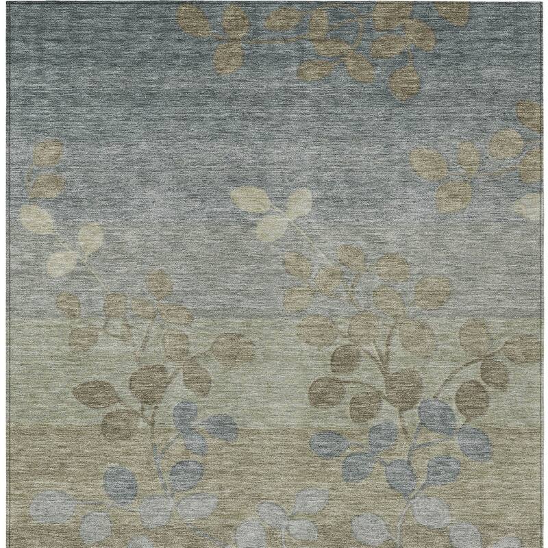 HomeRoots Floral Transitional Rectangle Outdoor Rug
