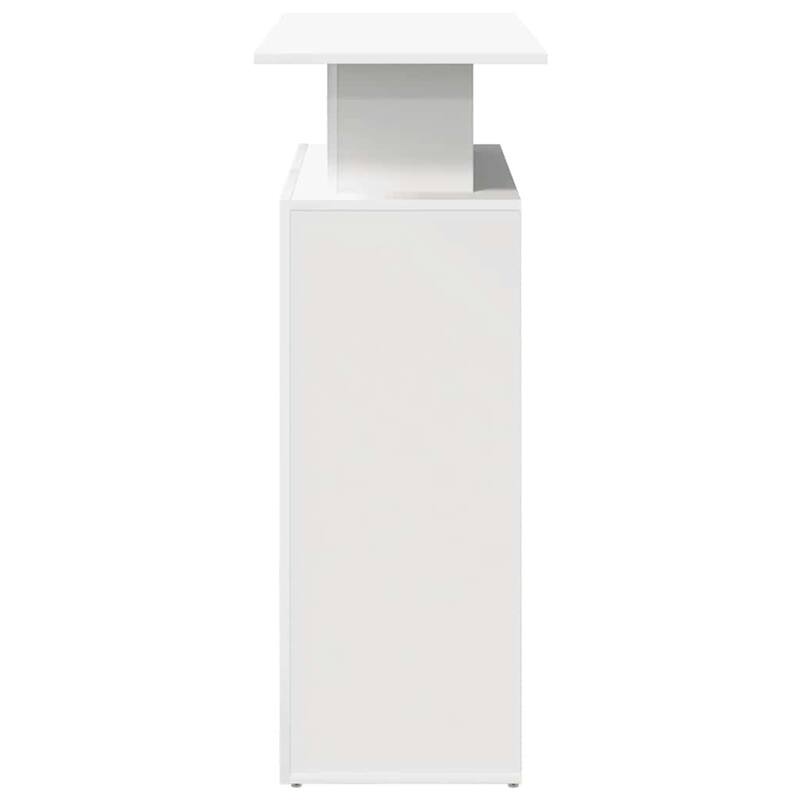 vidaXL Reception Desk White Engineered Wood Medium Reception Desk