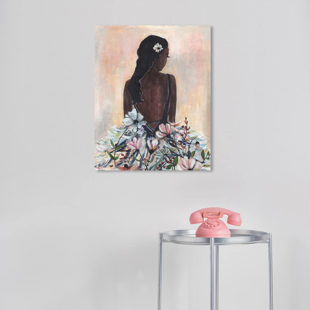 Wynwood Studio Fashion and Glam Modern Beauty Brown and Light Pink Rustic Wall Art Canvas Print