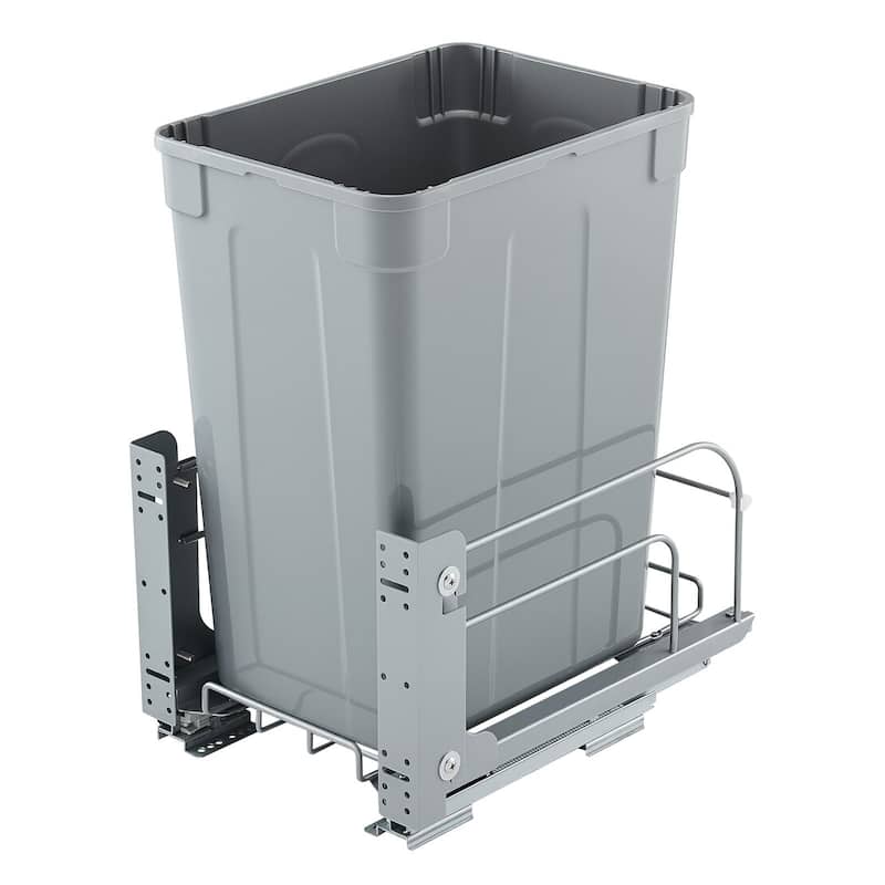 35QT Soft Close Pullout Trash Bin Under Cabinet Waste Container for Kitchen - 35-QT