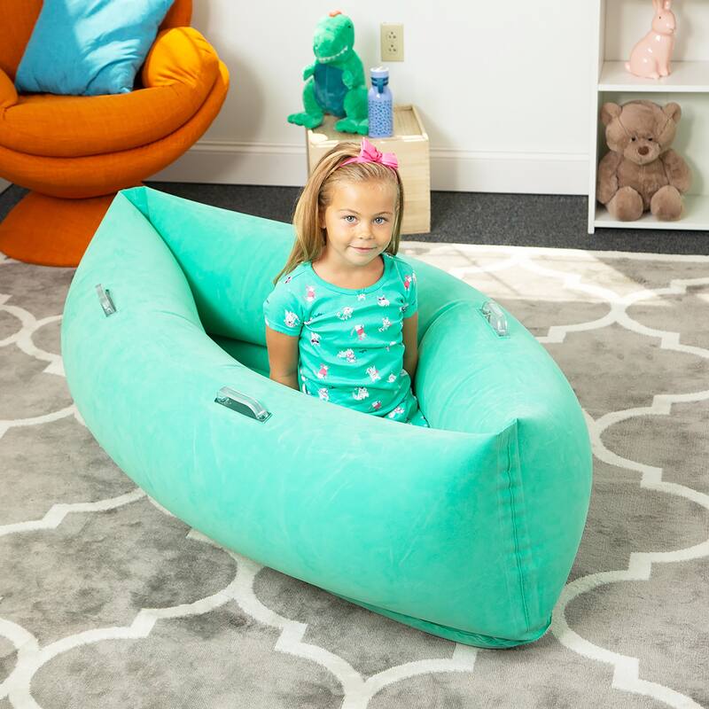 Bouncyband Comfy Hugging Peapod Sensory Pod, 48", Ages 3-6 Up to 4 Feet Tall, Green