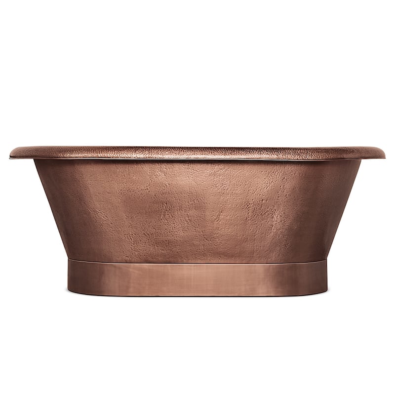 Thales 5' Copper Freestanding Bathtub with Overflow (2 Faucet Holes)