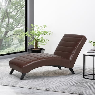Stillmore Indoor Upholstered Channel Stitch Chaise Lounge by Christopher Knight Home