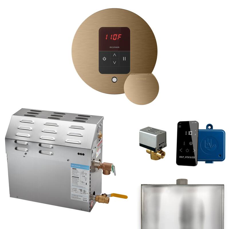 Mr Steam R05C1AAE0000 MS 5 kW (5000 W) Steam Shower Generator Package - Brushed Bronze