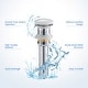 preview thumbnail 32 of 53, Bathroom Sink Pop Up Drain Stopper Full Cover without Overflow