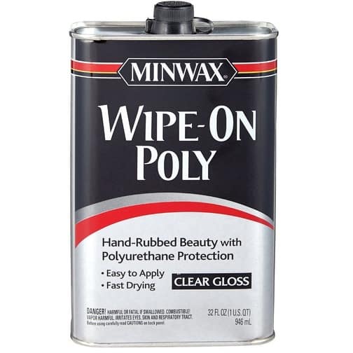 Minwax 60900 WipeOn Poly Polyurethane Finish, Clear Gloss, 1 Quart Bed Bath & Beyond 20149076