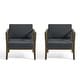 preview thumbnail 68 of 195, Outdoor Teak Solid Wood Patio Furniture Set Loveseat Armchair Table Collection