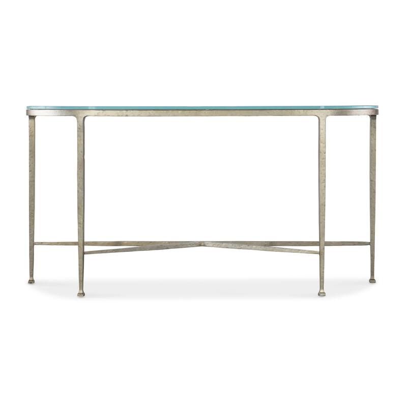 Hooker Furniture M14-80151-95 Cora 58" Wide Glass Top Iron Sofa Table