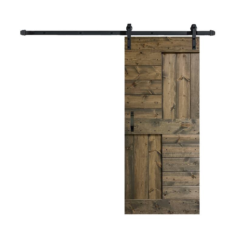Coast Sequoia 36in x 84in S Series Pine Wood Sliding Barn Door With Hardware Kit