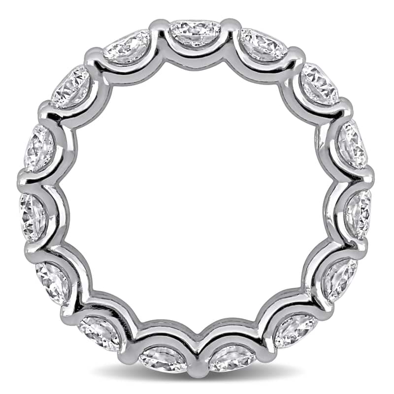 Miadora 4 3/5ct TDW Lab-Grown Diamond Eternity Ring in 18k White Gold