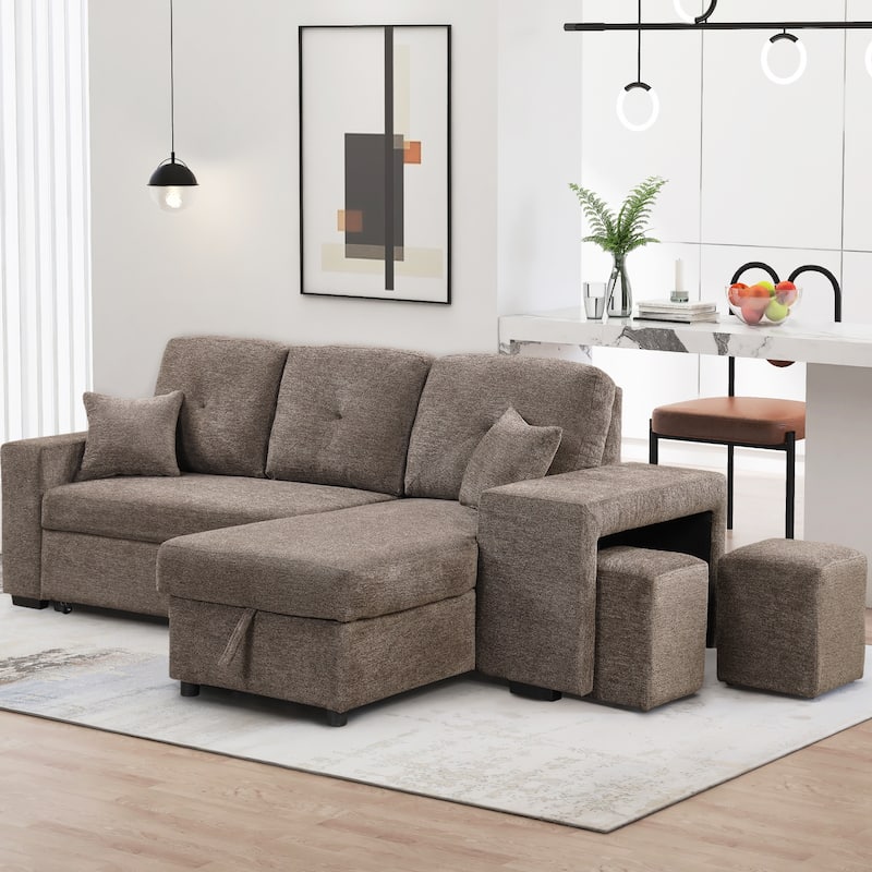 Reversible Sleeper Sectional Sofa Bed Pullout Lshaped Sofa Bed Corner