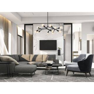 Eglo Bocadella 12-light Matte Black Pendant